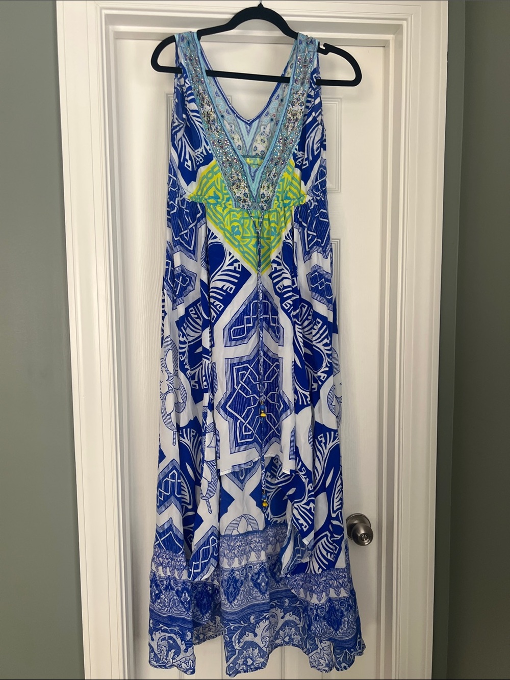 Camilla for INTERMIX silk dress embellished maxi boho resort